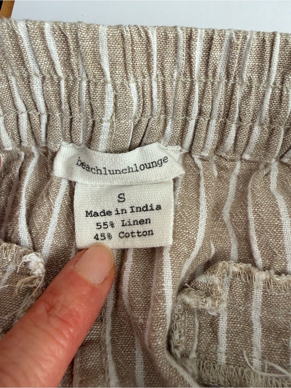 beachlunchlounge striped linen crop pants - Picture 5 of 5